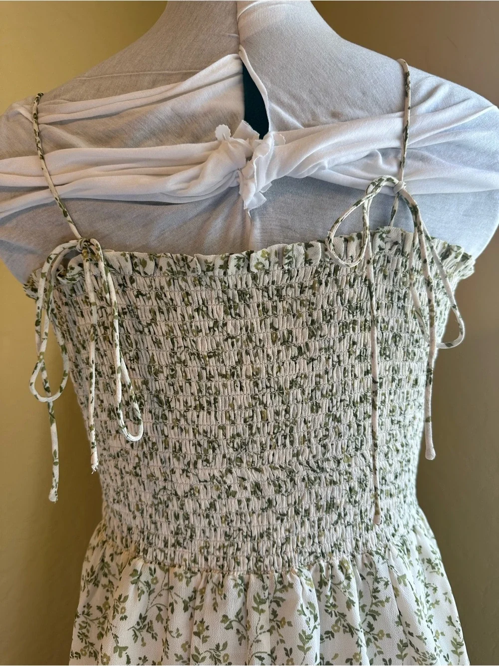 Reformation Sable Smocked Bodice Midi Dress - Size L - Picture 4 of 7